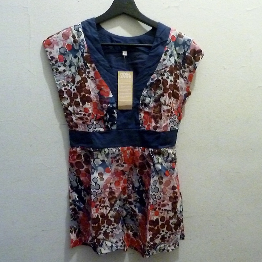 NWT Silk/Cotton Top Size XS